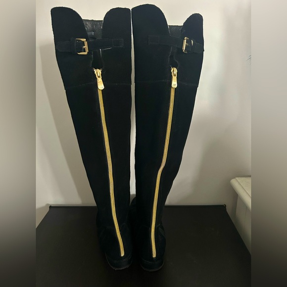 Charles By Charles David Shoes - Charles David: Reed Black Suede Over the Knee Thigh High Boots